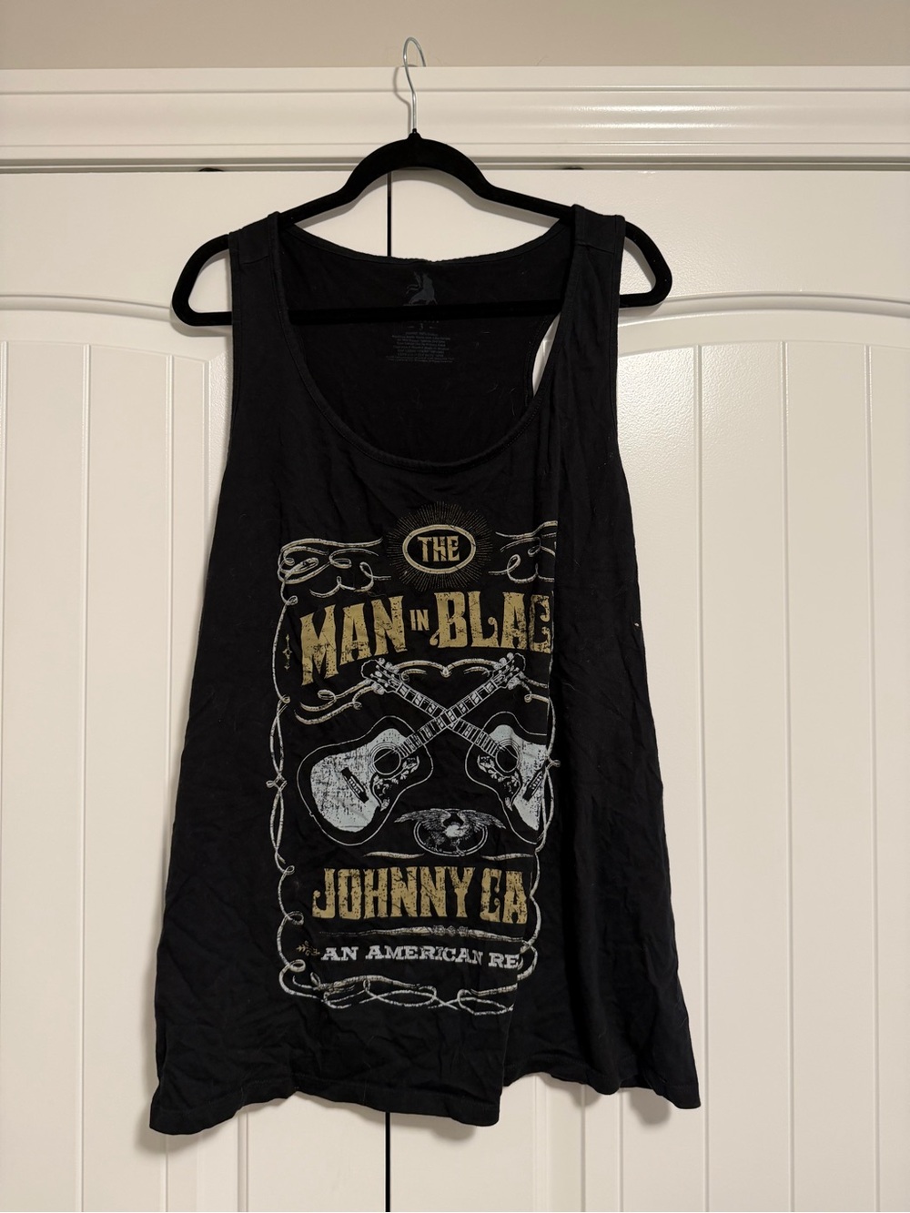 torrid Black Tank Top with Gold and White Guitar Graphic